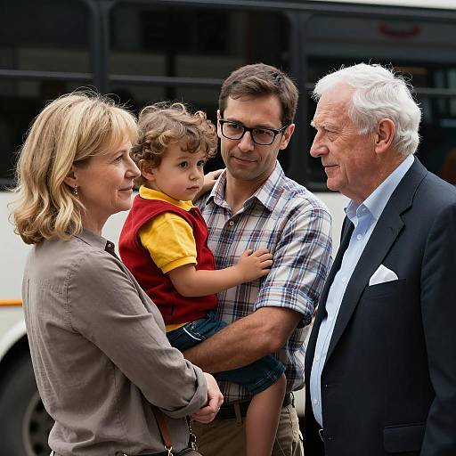 Family Portrait with Mixed Emotions