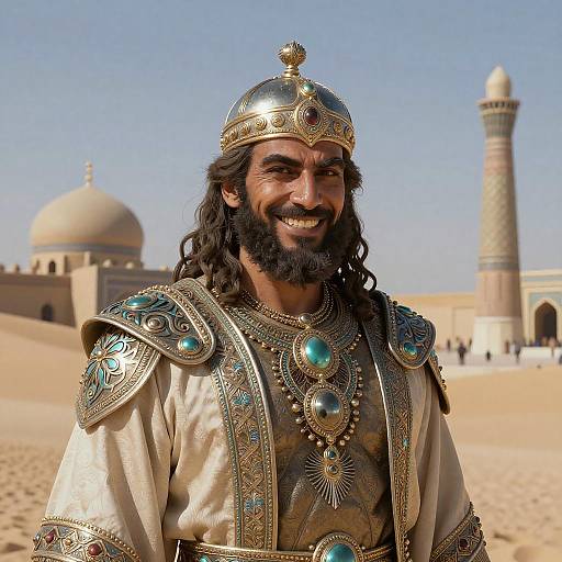 Cinematic Desert Khan and Shiny Wyvern