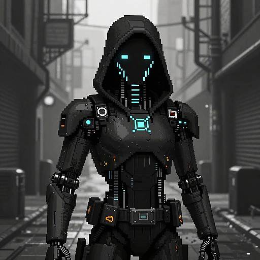 Cyberpunk Pixel Art Character