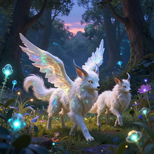 Mystical Unreal Animals at Twilight