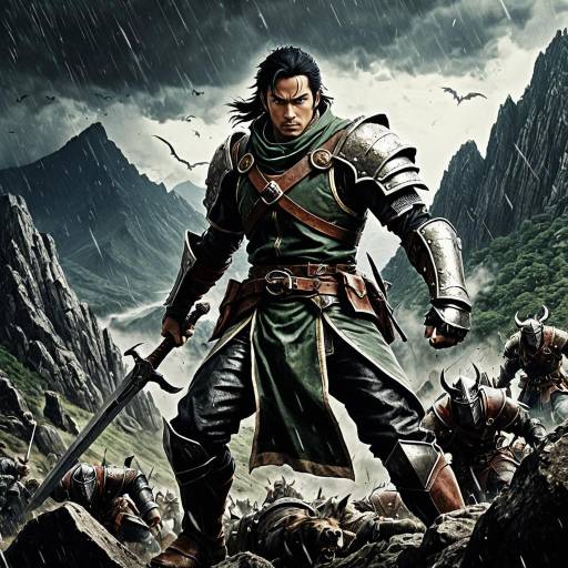 Battle-Hardened Ranger in Mountainous Storm