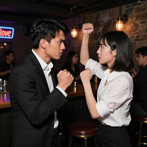 Intense Argument in a Nightclub Setting