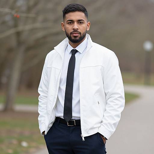 Winter Casual Groom Attire Portrait