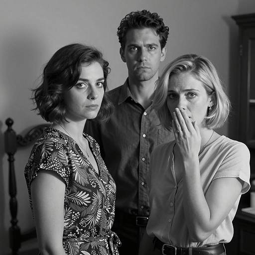 Intense Portrait of Three Individuals