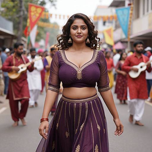 Modern Indian Woman at Festival