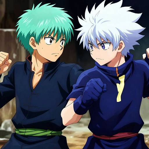 Killua and Gon Fighting Side by Side