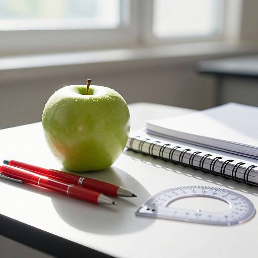 Photorealistic Close-Up of School Supplies