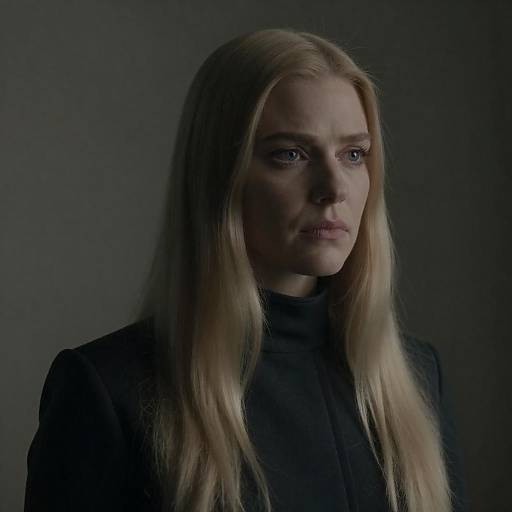 Moody Portrait of a Blonde Woman