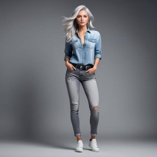 Stylish Muscular Girl in Casual Fashion Stylish Muscular Girl in Casual Fashion