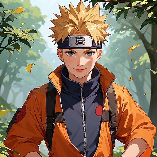 Naruto Uzumaki Anime Forest Scene