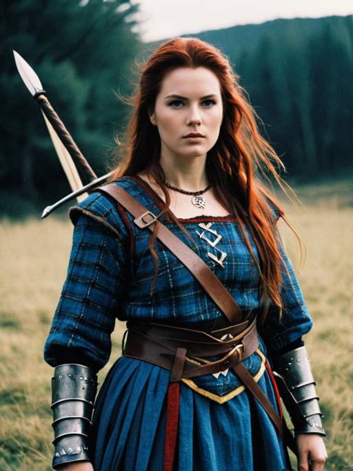 Cinematic Braveheart-Inspired Cosplay Portrait