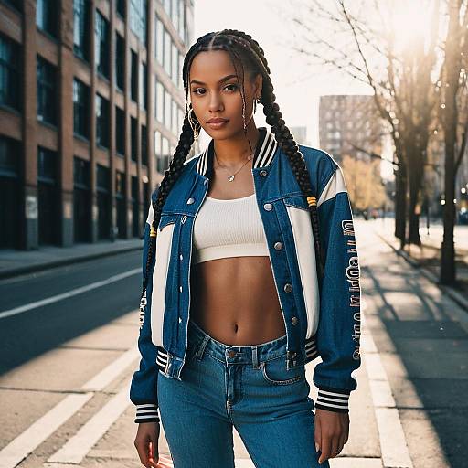 Box Braids Fashion Editorial in Sunlight