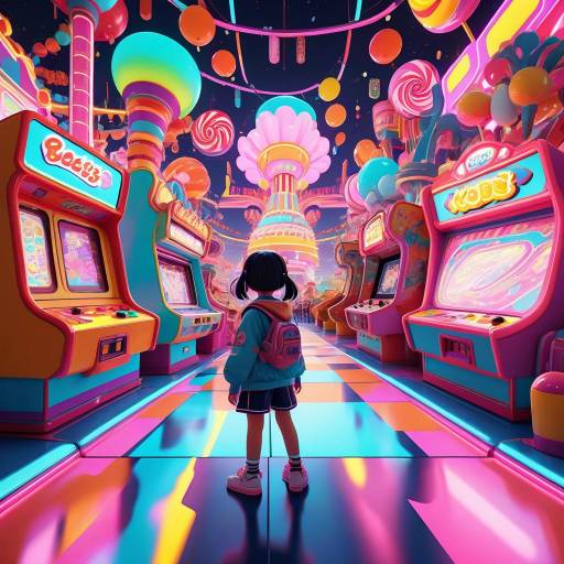 Nostalgic 90s Amusement Park Adventure