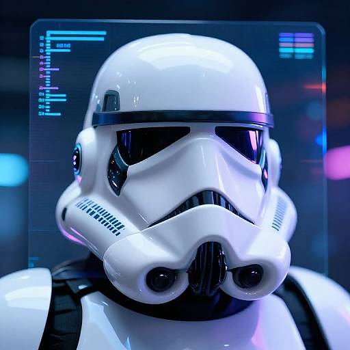 Cyberpunk Stormtrooper Helmets Close-Up