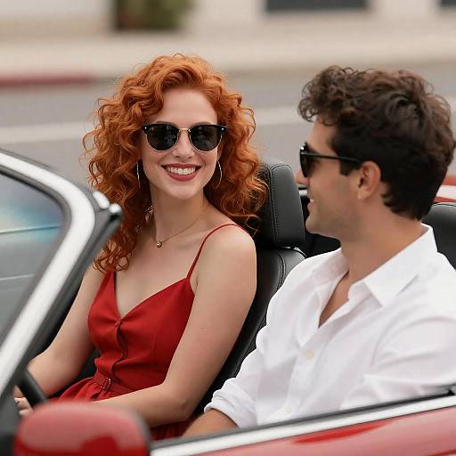 Sunny Day in a Red Convertible