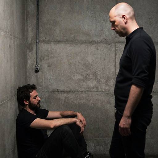 Introspective Scene of Two Men