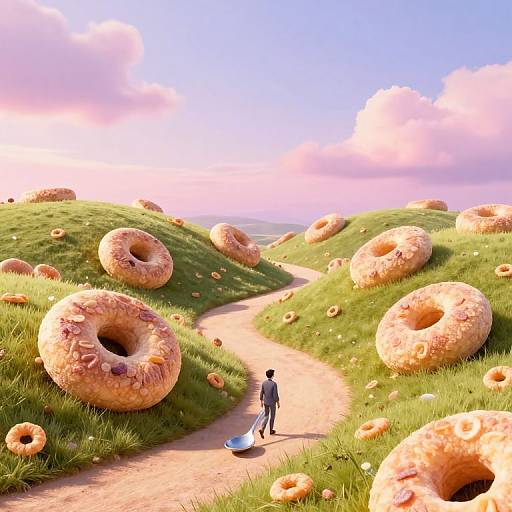 Surreal Cheerios Landscape Fantasy