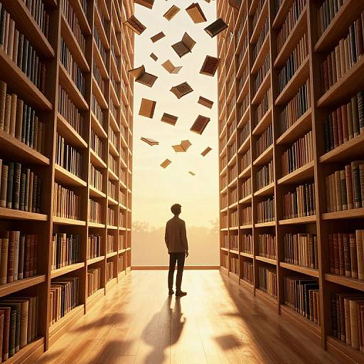 Golden Hour Library Solitude