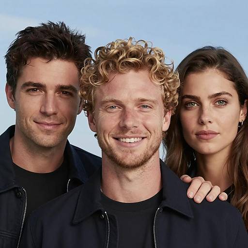 Close-Up Portrait of Three Friends