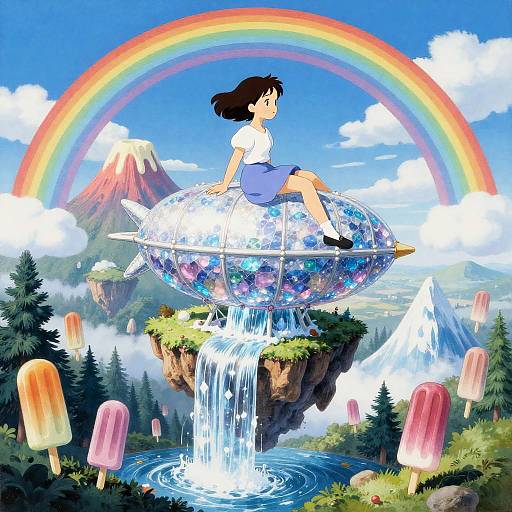 Surreal Floating Island Fantasy Adventure