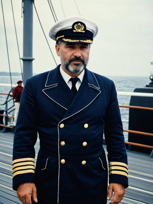 Captain's Portrait on Ship Deck