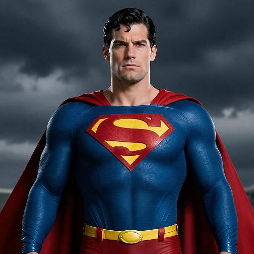 Dramatic Superman Portrait in Action