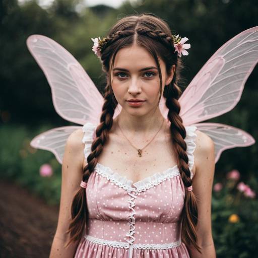Enchanting Fairy Costume with Twin Braids