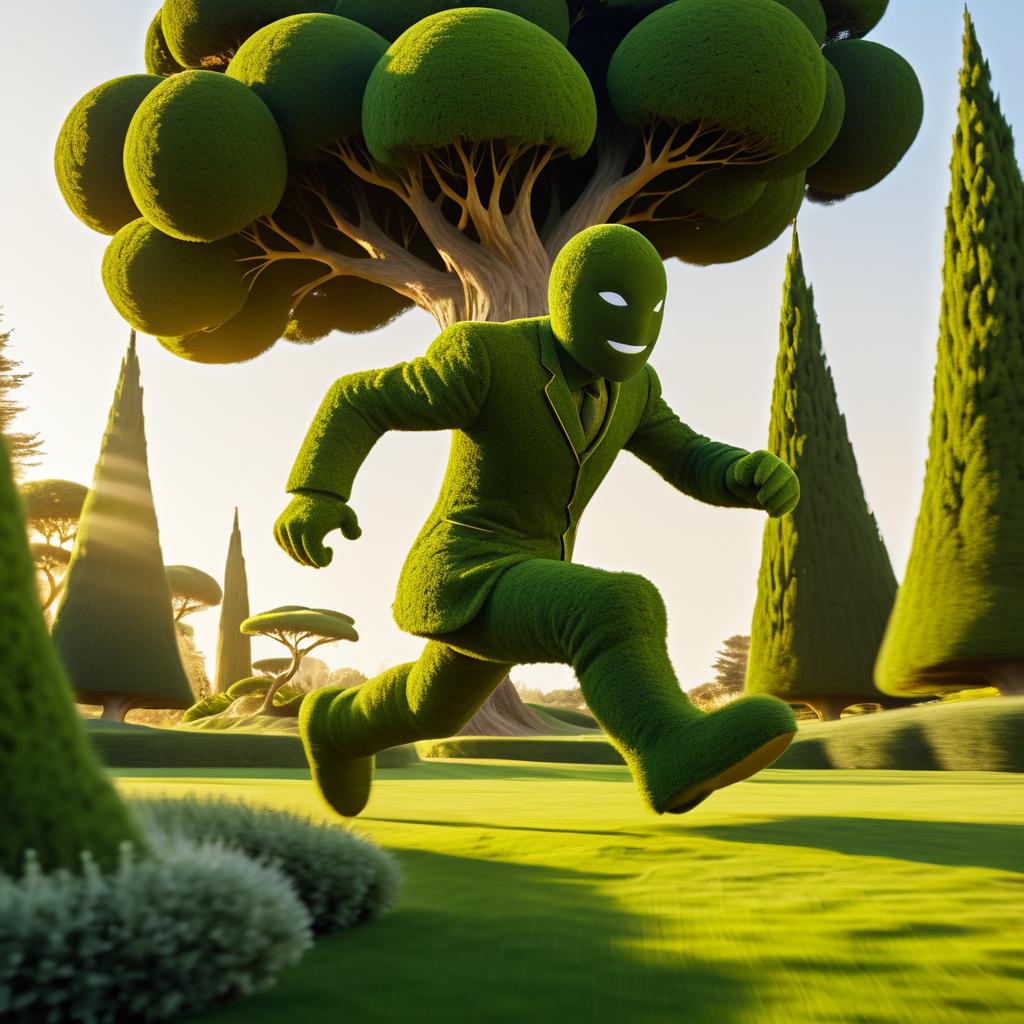 Giant Topiary Sprinting Through Fantasy Lands