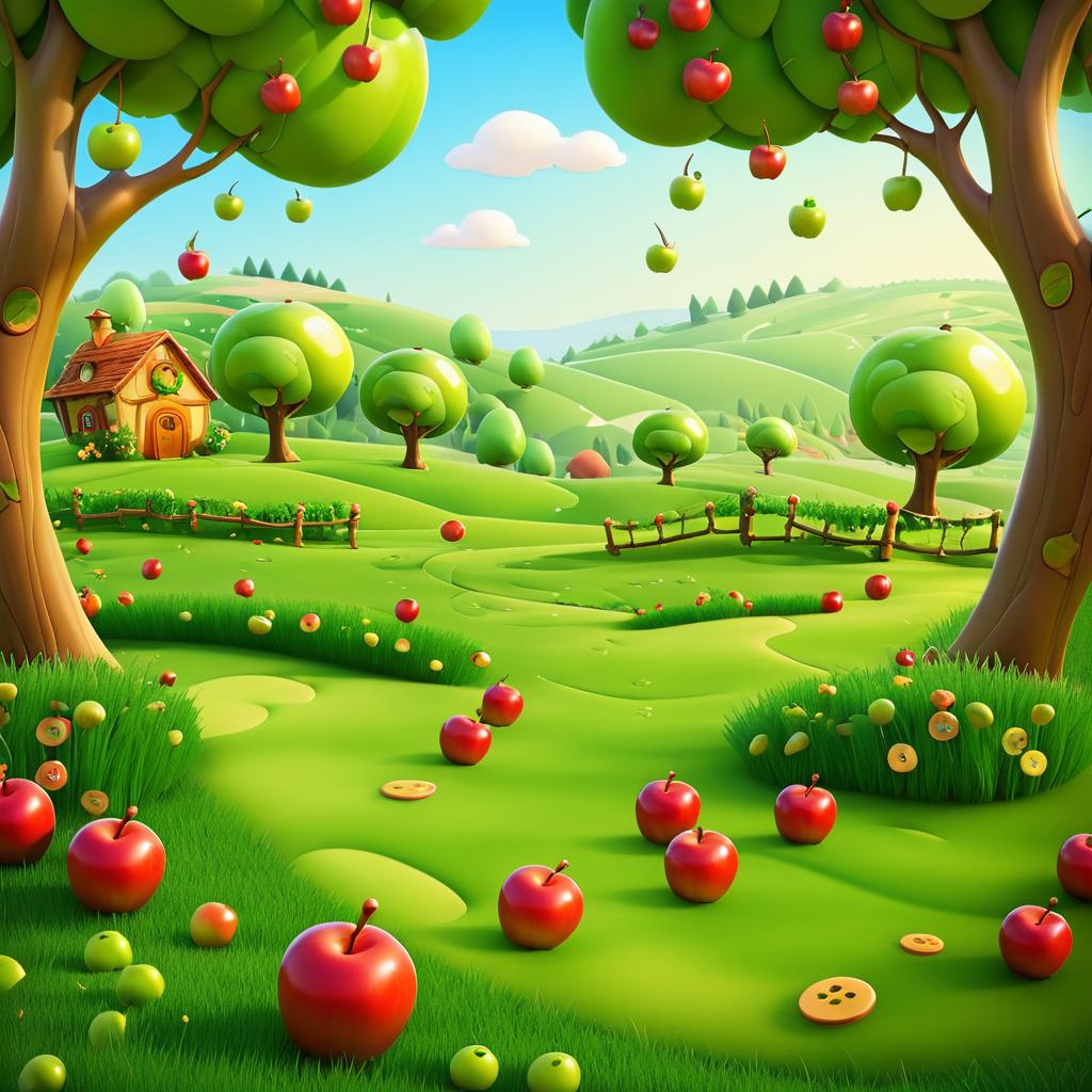 Enchanted Garden Background for Happy Worm