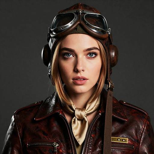 Cinematic WWII Female Pilot Portrait
