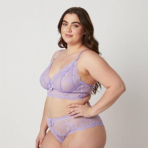 Confident Plus-Size Woman in Lingerie