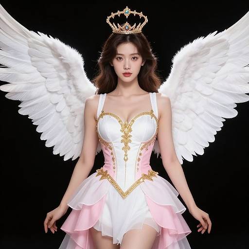 Regal Female Angel with Wings