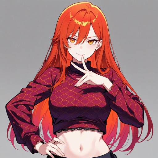 Elegant Woman with Amber Eyes and Red Hair Elegant Woman with Amber Eyes and Red Hair