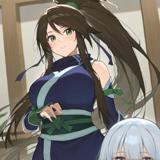 Illustration of Akali (legacy), league of legends in the style of Tsukino (nakajimaseiki)