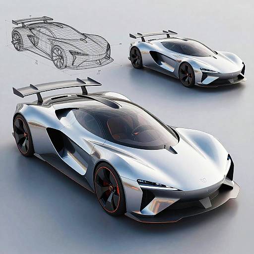 Futuristic AI CAD Vehicle Designs