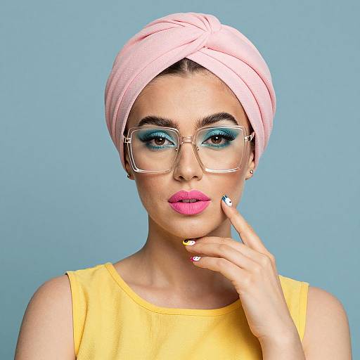 Vibrant Portrait of Stylish Woman