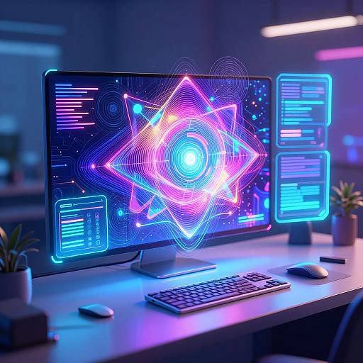 Futuristic Neon Digital Art Generator