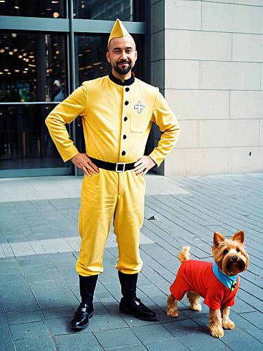 Full-Body Tintin Cosplay Photo