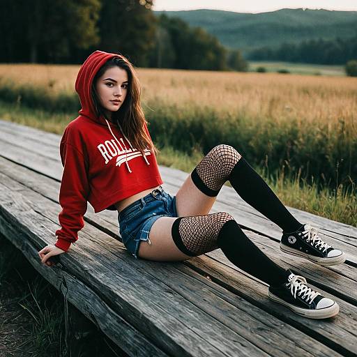 Cinematic Teen Fashion on the Boardwalk