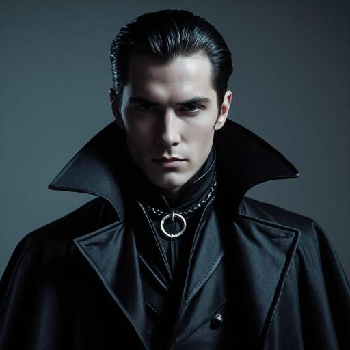 Elegant Dark Vampire Male Portrait