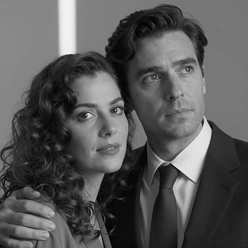 Timeless Black-and-White Couple Portrait