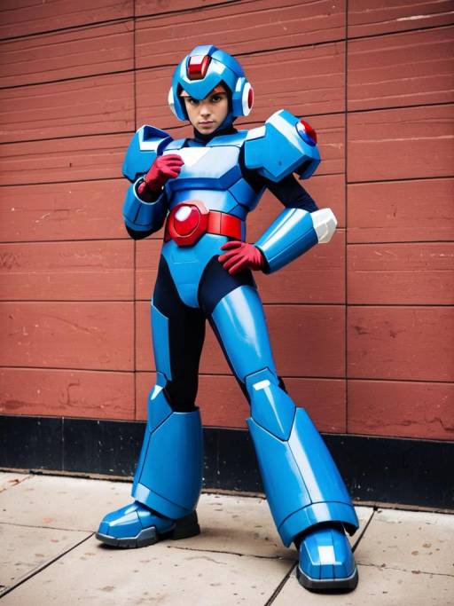 Man Cosplaying as Mega Man X