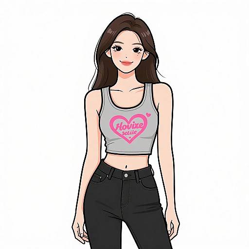 Smiling Woman in Casual Streetwear