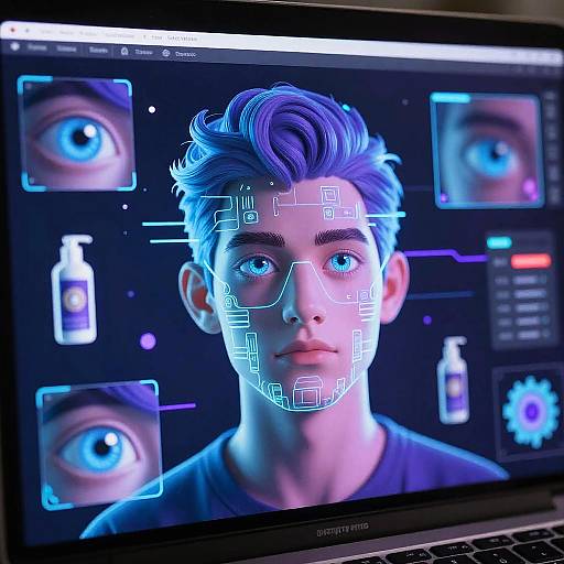 Futuristic NFT PFP Maker Visualization