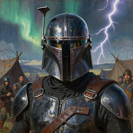 Futuristic Bounty Hunter Portrait