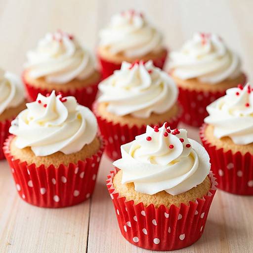 Festive Cupcakes with Red Sprinkles