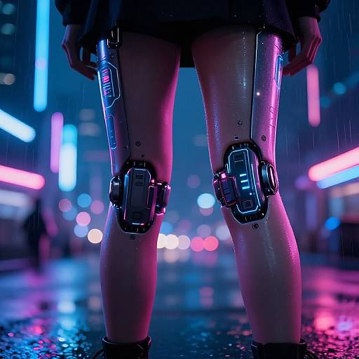 Cyberpunk Muslos with Neon Enhancements
