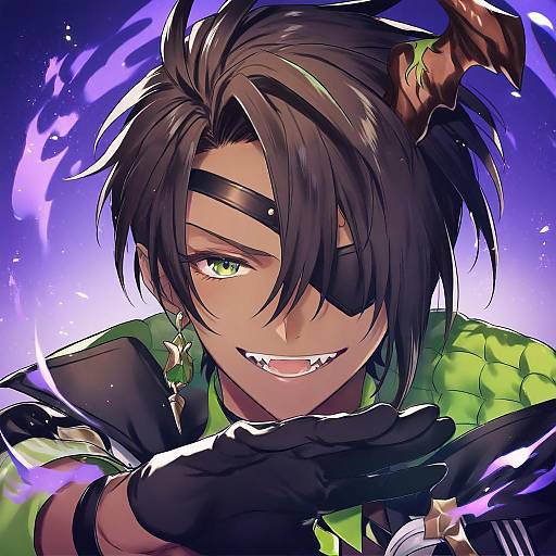 Illustration of Aragami oga, holostars in the style of Tomobe kinuko