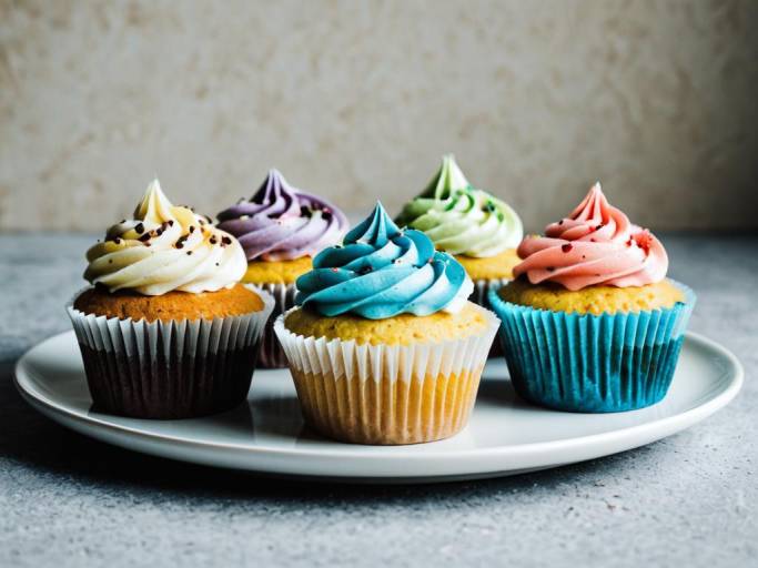 Colorful Cupcake Wallpaper Delight