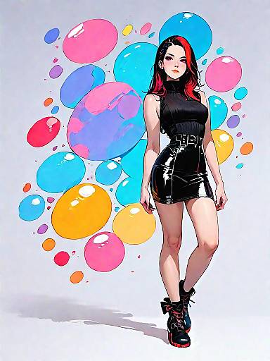 Chic Modern Woman in Faux Leather